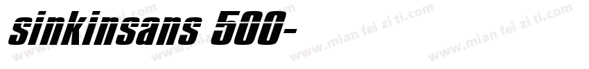 sinkinsans 500字体转换